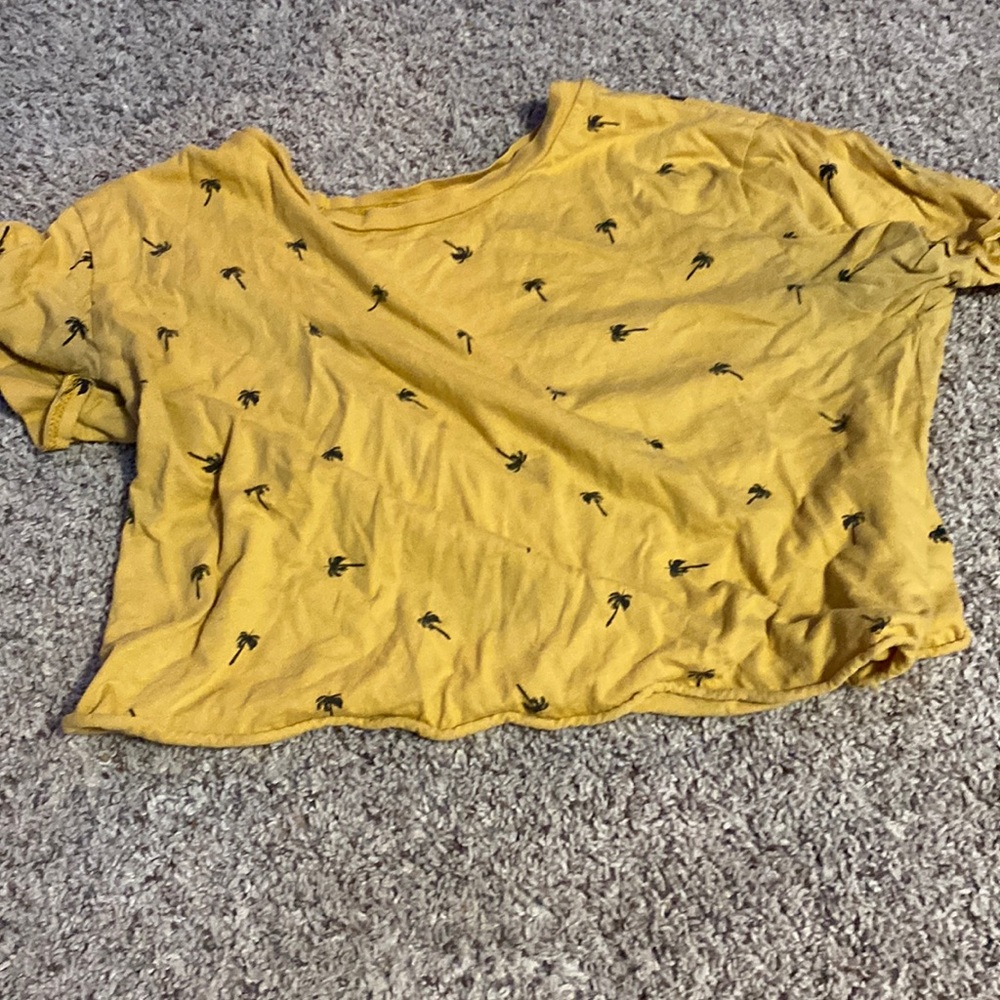 cropped palm tree shirt
